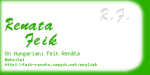 renata feik business card